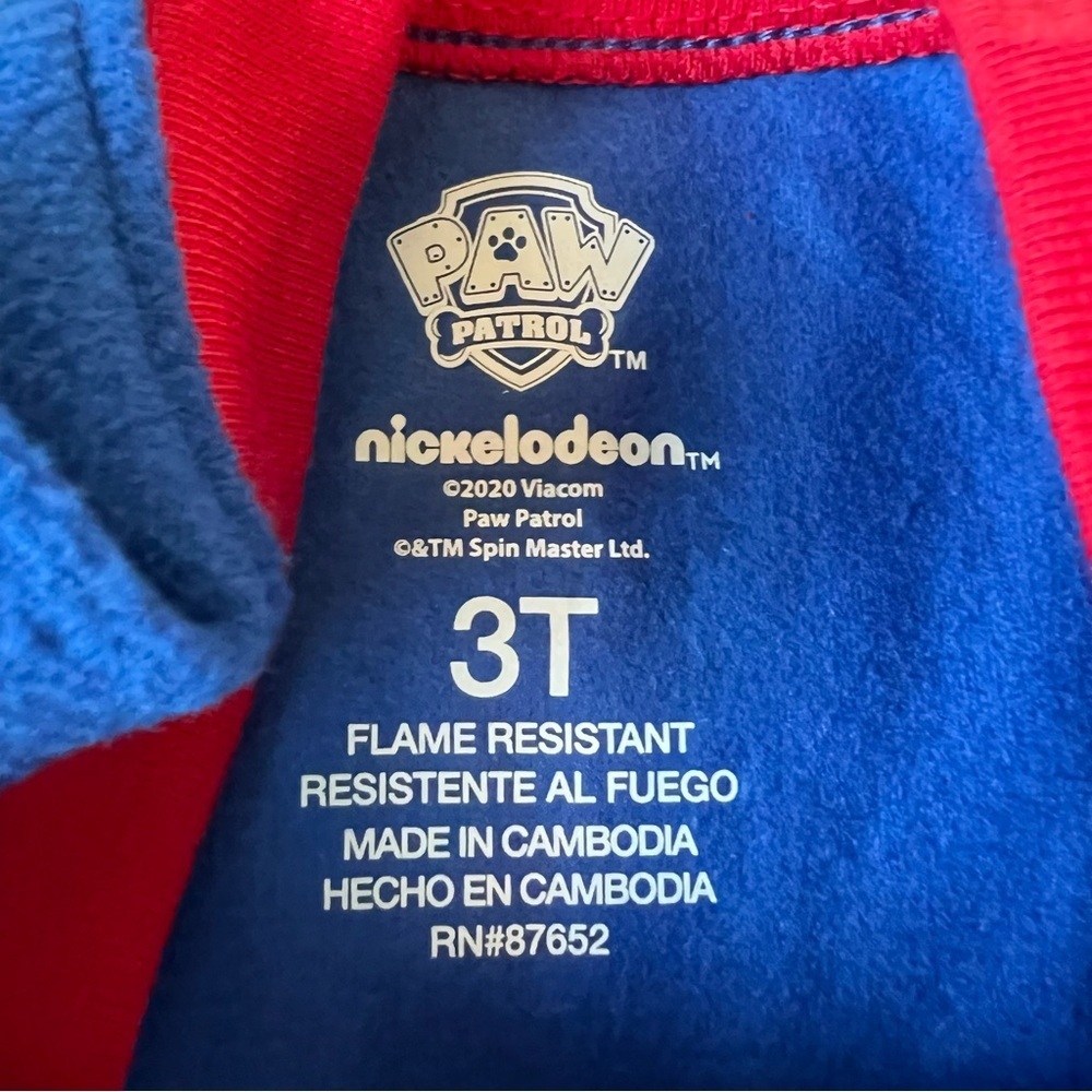 2/$30 Nickelodeon Paw Patrol Hoodie Pajama and Shirt Set - Red, Blue, Gray - Picture 8 of 11